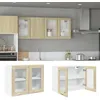 Image de vidaXL Vitrine suspendue Lyon Chêne Sonoma 80 x 31 x 60 cm Bois dingénierie 849624