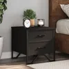 Image de vidaXL Table de chevet noir 40x41x40 cm bois d’ingénierie 848504