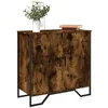 Image de vidaXL Buffet chêne fumé 78x355x745 cm bois dingénierie 848541