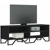 Image de vidaXL Meuble TV noir 122x34x41 cm bois dingénierie support TV buffet TV meuble multimédia banc TV meuble hifi centre 848569