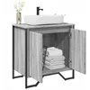 Image de vidaXL Armoire lavabo de salle de bain sonoma gris 60x35x60 cm placard lavabo de salle de bain meubles de salle de bain 848657