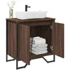 Image de vidaXL Armoire lavabo de salle de bain chêne marron 60x35x60 cm placard lavabo de salle de bain meubles de salle de bain 848658