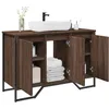 Image de vidaXL Armoire lavabo de salle de bain chêne marron 91x35x60 cm placard lavabo de salle de bain meubles de salle de bain 848663