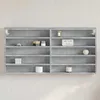 Image de vidaXL Armoire à vitrine gris béton 100x85x50 cm bois dingénierie armoire murale armoire de rangement murale armoire 847950