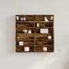 Image de vidaXL Armoire à vitrine chêne fumé 60x85x58 cm bois dingénierie armoire murale armoire de rangement murale armoire 847965