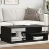 Image de vidaXL Table basse noir 102x55x35 cm bois dingénierie table latérale table de salon table daccent bout de canapé 848011