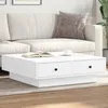 Image de vidaXL Table basse Blanc 90x90x28 cm Aggloméré 848087