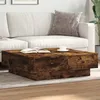 Image de vidaXL Table basse Chêne fumé 90x90x28 cm Bois dingénierie 848091