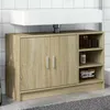 Image de vidaXL Armoire dévier chêne sonoma 90x29x55 cm bois dingénierie armoire de salle de bain armoire de rangement salle de 848124