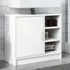 Image de vidaXL Armoire de lavabo blanc 63x29x55 cm bois dingénierie armoire de salle de bain armoire de rangement salle de bain 848129