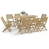 Image de vidaXL Ensemble à manger de jardin 9 pcs bois dacacia solide ensemble de salle à manger dextérieur meuble de salle à 3295004