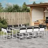 Image de vidaXL Ensemble à manger de jardin avec coussins 13pcs blanc textilène ensemble à manger dextérieur meuble à manger de 3295110