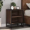 Image de vidaXL Table de chevet chêne marron 40x31x50cm bois dingénierie métal table dappoint armoire de lit table dappoint 848707