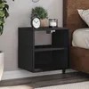 Image de vidaXL Tables de chevet murales 2 pcs noir 40x31x39 5 cm armoire table dappoint armoire de lit armoire de chevet table 848745