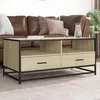 Image de vidaXL Table basse chêne sonoma 100x50x45cm bois dingénierie et métal 848785