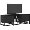 Image de vidaXL Meuble TV noir 120x35x41 cm bois dingénierie et métal banc TV meuble hifi centre de divertissement buffet TV 848839