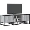 Image de vidaXL Meuble TV sonoma gris 120x35x41 cm bois dingénierie et métal banc TV meuble hifi centre de divertissement buffet 848842