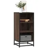 Image de vidaXL Buffet chêne marron 355x35x76 cm bois dingénierie et métal armoire de rangement meuble dentrée meuble dappoint 848953