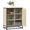 Image de vidaXL Buffet chêne sonoma 62x35x76 cm bois dingénierie armoire de rangement meuble dentrée meuble dappoint meuble de 848995