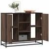 Image de vidaXL Buffet chêne marron 92x35x76 cm Bois dingénierie armoire de rangement meuble dentrée meuble dappoint meuble de 849018