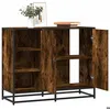Image de vidaXL Buffet chêne fumé 92x35x76 cm bois dingénierie 849021