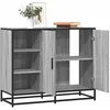 Image de vidaXL Buffet sonoma gris 92x35x76 cm bois dingénierie meuble de rangement meuble de rangement de cuisine meuble de 849022