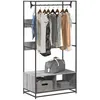 Image de vidaXL Armoire sonoma gris 90x50x180 cm bois dingénierie armoire de rangement organisateur de garde-robe armoire 849297