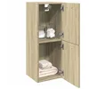 Image de vidaXL Armoire de salle de bain Chêne sonoma 30x30x80 cm Aggloméré armoire de rangement de salle de bain armoire de bain 849634