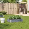 Image de vidaXL Jardinière gris 100x50 cm bois massif de pin jardinière dextérieur bac à fleurs bac à tomates jardinière de 3295389