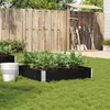Image de vidaXL Jardinière noir 100x100 cm bois massif de pin jardinière dextérieur bac à fleurs bac à tomates jardinière de 3295396