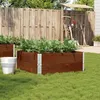 Image de vidaXL Jardinière marron 100x100 cm bois massif de pin jardinière dextérieur bac à fleurs bac à tomates jardinière de 3295402