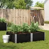Image de vidaXL Jardinière noir 150x100 cm bois massif de pin jardinière dextérieur bac à fleurs bac à tomates jardinière de 3295416