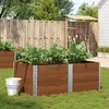 Image de vidaXL Jardinière marron 150x100 cm bois massif de pin jardinière dextérieur bac à fleurs bac à tomates jardinière de 3295442