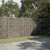 Image de vidaXL Panier gabion avec couvercle 300x50x150 cm fer galvanisé mur en gabion mur de soutènement en gabion clôture en 3295156