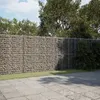 Image de vidaXL Panier gabion avec couvercle 400x50x200 cm fer galvanisé mur en gabion mur de soutènement en gabion clôture en 3295169