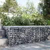 Image de vidaXL Panier gabion avec couvercle 100x100x50 cm fer galvanisé mur en gabion mur de soutènement en gabion clôture en 3295178