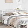 Image de vidaXL Tête de lit avec étagères blanc 200 cm bois massif de pin tête de lit en bois tête de lit avec rangement tête de 850873