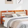 Image de vidaXL Tête de lit avec étagères marron cire 180 cm bois massif de pin 850943
