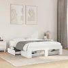 Image de vidaXL Cadre de lit sans matelas blanc 140x190 cm bois dingénierie 3295499