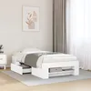 Image de vidaXL Cadre de lit blanc 90x190 cm bois dingénierie meuble de chambre à coucher lit simple sommier lit cadre de lit 3295520