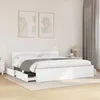 Image de vidaXL Cadre de lit avec tête de lit blanc 200x200cm bois dingénierie meubles de chambre à coucher lit double sommier 3295534