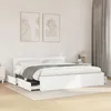 Image de vidaXL Cadre de lit avec tête de lit blanc 180x200cm bois dingénierie meubles de chambre à coucher lit double sommier 3295541