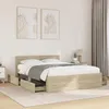 Image de vidaXL Cadre de lit tête de lit sans matelas chêne sonoma 140x200 cm 3295564