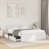 Image de vidaXL Cadre de lit avec tête de lit sans matelas blanc 120x200 cm 3295569