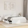 Image de vidaXL Cadre de lit avec tête de lit sans matelas blanc 120x190 cm 3295604