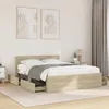 Image de vidaXL Cadre de lit et tête de lit sans matelas chêne sonoma 120x190cm 3295606