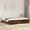 Image de vidaXL Cadre de lit chêne fumé 180x200 cm bois dingénierie meuble de chambre à coucher lit double sommier lit cadre de 3295636