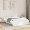 Image de vidaXL Cadre de lit Blanc 140x190 cm bois dingénierie meuble de chambre à coucher lit double sommier lit cadre de lit 3295681