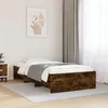 Image de vidaXL Cadre de lit chêne fumé 90x190 cm bois dingénierie meuble de chambre à coucher lit simple sommier lit cadre de 3295706