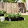 Image de vidaXL Jardinière noir 120x80 cm bois massif de pin jardinière dextérieur bac à fleurs bac à tomates jardinière de 3295844